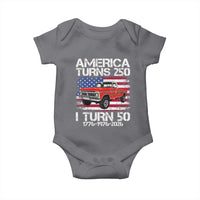 America Turns 250 I Turn 50 1976 50th Birthday Baby Onesie Vintage Classic Original American Old Pickup Truck