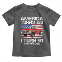 America Turns 250 I Turn 50 1976 50th Birthday Toddler T Shirt Vintage Classic Original American Old Pickup Truck