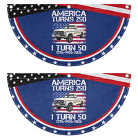America Turns 250 I Turn 50 1976 50th Birthday Patriotic Fan Flag Vintage Classic Original American Old Pickup Truck