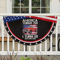 America Turns 250 I Turn 50 1976 50th Birthday Patriotic Fan Flag Vintage Classic Original American Old Pickup Truck