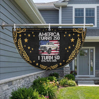America Turns 250 I Turn 50 1976 50th Birthday Patriotic Fan Flag Vintage Classic Original American Old Pickup Truck