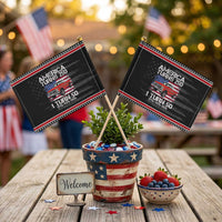 America Turns 250 I Turn 50 1976 50th Birthday Patriotic Handheld Flag Vintage Classic Original American Old Pickup Truck