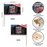America Turns 250 I Turn 50 1976 50th Birthday Patriotic Handheld Flag Vintage Classic Original American Old Pickup Truck