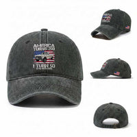 America Turns 250 I Turn 50 1976 50th Birthday Washed Cotton Baseball Cap Vintage Classic Original American Old Pickup Truck