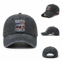 America Turns 250 I Turn 50 1976 50th Birthday Washed Cotton Baseball Cap Vintage Classic Original American Old Pickup Truck
