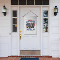 America Turns 250 I Turn 50 1976 50th Birthday Garden Flag Compact Classic Off-road SUV