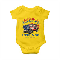 America Turns 250 I Turn 50 1976 50th Birthday Baby Onesie Compact Classic Off-road SUV
