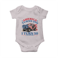 America Turns 250 I Turn 50 1976 50th Birthday Baby Onesie Compact Classic Off-road SUV