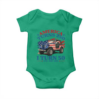 America Turns 250 I Turn 50 1976 50th Birthday Baby Onesie Compact Classic Off-road SUV