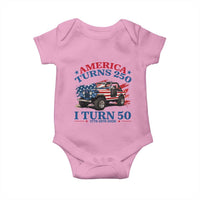 America Turns 250 I Turn 50 1976 50th Birthday Baby Onesie Compact Classic Off-road SUV