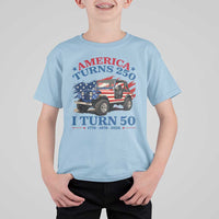 America Turns 250 I Turn 50 1976 50th Birthday T Shirt For Kid Compact Classic Off-road SUV