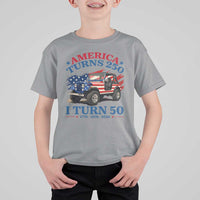 America Turns 250 I Turn 50 1976 50th Birthday T Shirt For Kid Compact Classic Off-road SUV