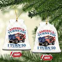 America Turns 250 I Turn 50 1976 50th Birthday Ceramic Ornament Compact Classic Off-road SUV