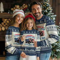 America Turns 250 I Turn 50 1976 50th Birthday Ugly Christmas Sweater Compact Classic Off-road SUV