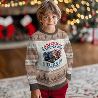 America Turns 250 I Turn 50 1976 50th Birthday Ugly Christmas Sweater Compact Classic Off-road SUV