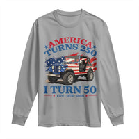 America Turns 250 I Turn 50 1976 50th Birthday Long Sleeve Shirt Compact Classic Off-road SUV