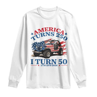 America Turns 250 I Turn 50 1976 50th Birthday Long Sleeve Shirt Compact Classic Off-road SUV