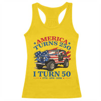 America Turns 250 I Turn 50 1976 50th Birthday Racerback Tank Top Compact Classic Off-road SUV