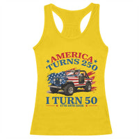 America Turns 250 I Turn 50 1976 50th Birthday Racerback Tank Top Compact Classic Off-road SUV