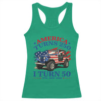 America Turns 250 I Turn 50 1976 50th Birthday Racerback Tank Top Compact Classic Off-road SUV