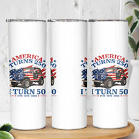 America Turns 250 I Turn 50 1976 50th Birthday Skinny Tumbler Compact Classic Off-road SUV