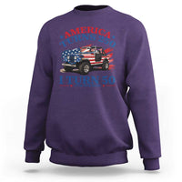 America Turns 250 I Turn 50 1976 50th Birthday Sweatshirt Compact Classic Off-road SUV