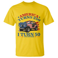 America Turns 250 I Turn 50 1976 50th Birthday T Shirt Compact Classic Off-road SUV