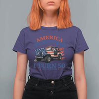 America Turns 250 I Turn 50 1976 50th Birthday T Shirt For Women Compact Classic Off-road SUV