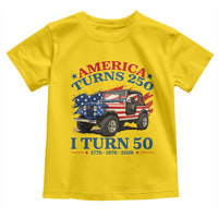 America Turns 250 I Turn 50 1976 50th Birthday Toddler T Shirt Compact Classic Off-road SUV