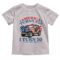 America Turns 250 I Turn 50 1976 50th Birthday Toddler T Shirt Compact Classic Off-road SUV