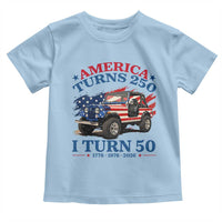 America Turns 250 I Turn 50 1976 50th Birthday Toddler T Shirt Compact Classic Off-road SUV