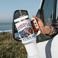 America Turns 250 I Turn 50 1976 50th Birthday Tumbler With Handle Compact Classic Off-road SUV