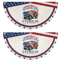 America Turns 250 I Turn 50 1976 50th Birthday Patriotic Fan Flag Compact Classic Off-road SUV