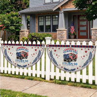 America Turns 250 I Turn 50 1976 50th Birthday Patriotic Fan Flag Compact Classic Off-road SUV