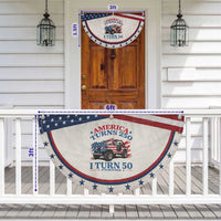 America Turns 250 I Turn 50 1976 50th Birthday Patriotic Fan Flag Compact Classic Off-road SUV