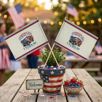 America Turns 250 I Turn 50 1976 50th Birthday Patriotic Handheld Flag Compact Classic Off-road SUV