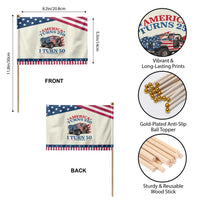 America Turns 250 I Turn 50 1976 50th Birthday Patriotic Handheld Flag Compact Classic Off-road SUV
