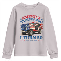 America Turns 250 I Turn 50 1976 50th Birthday Youth Sweatshirt Compact Classic Off-road SUV