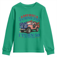 America Turns 250 I Turn 50 1976 50th Birthday Youth Sweatshirt Compact Classic Off-road SUV