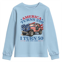 America Turns 250 I Turn 50 1976 50th Birthday Youth Sweatshirt Compact Classic Off-road SUV