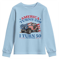 America Turns 250 I Turn 50 1976 50th Birthday Youth Sweatshirt Compact Classic Off-road SUV