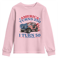 America Turns 250 I Turn 50 1976 50th Birthday Youth Sweatshirt Compact Classic Off-road SUV