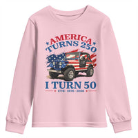 America Turns 250 I Turn 50 1976 50th Birthday Youth Sweatshirt Compact Classic Off-road SUV