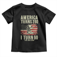 America Turns 250 I Turn 50 1976 50th Birthday Toddler T Shirt Patriotic Cowboy Cowgirl Rodeo 4th of July