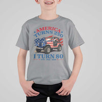 America Turns 250 I Turn 80 1946 80th Birthday T Shirt For Kid Compact Classic Off-road SUV