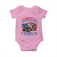 America Turns 250 I Turn 75 1951 75th Birthday Baby Onesie Compact Classic Off-road SUV