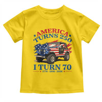 America Turns 250 I Turn 70 1956 70th Birthday Toddler T Shirt Compact Classic Off-road SUV