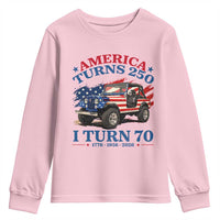 America Turns 250 I Turn 70 1956 70th Birthday Youth Sweatshirt Compact Classic Off-road SUV