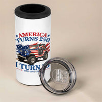 America Turns 250 I Turn 55 1971 55th Birthday 4 in 1 Can Cooler Tumbler Compact Classic Off-road SUV