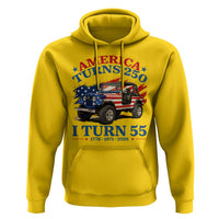 America Turns 250 I Turn 55 1971 55th Birthday Hoodie Compact Classic Off-road SUV